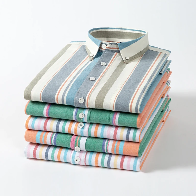 Oxford Cotton Casual Shirt Business - 2025 100% Cotton Oxford Shirts Casual