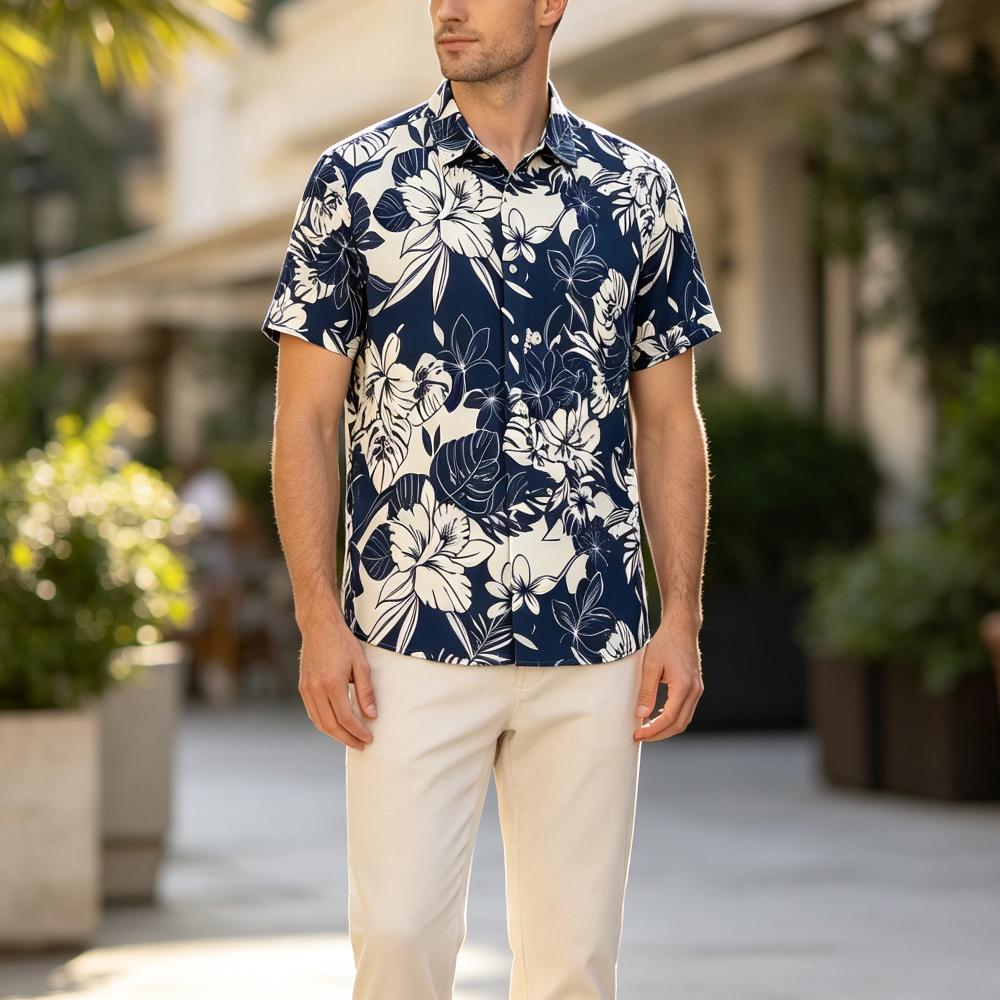 Vintage Plant Floral Print Haw - Vintage Hawaiian Floral Shirt 评论和价格