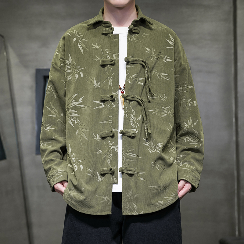 Men's Retro Corduroy Shirt Tra - Corduroy Button Up Shirt Men 评论和价格