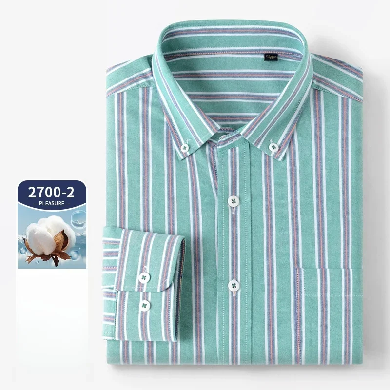 High Quality Long sleeve Shirt - Oxford Cotton Casual Shirt Business 评论和价格