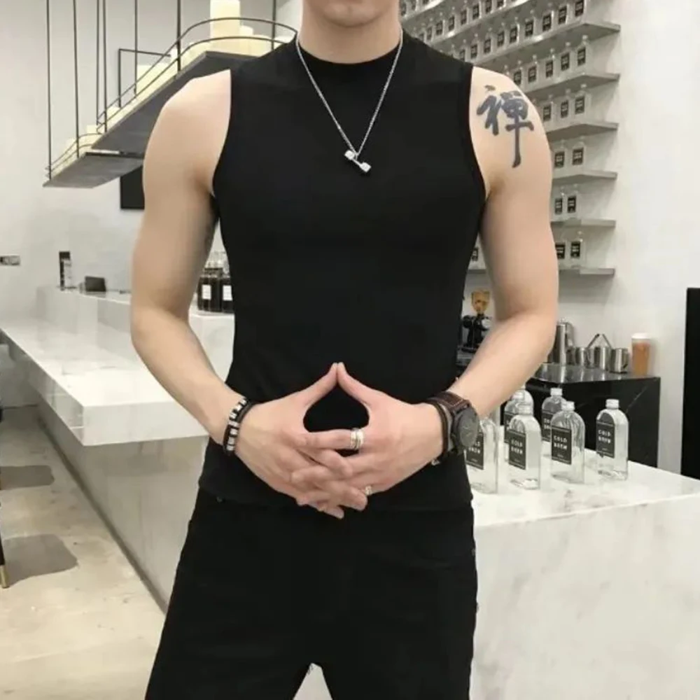 Summer Vest Men's Trend Tight  - Corduroy Button Up Shirt Men 评论和价格