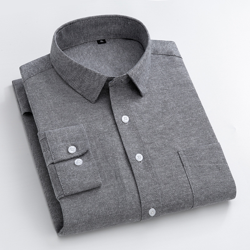Navy Blue Oxford Shirt Men's L - Oxford Cotton Casual Shirt Business 评论和价格