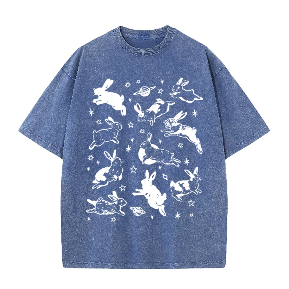 2026 Vintage Space Rabbit Plan - Acid Wash Vintage Graphic T Shirt 评论和价格