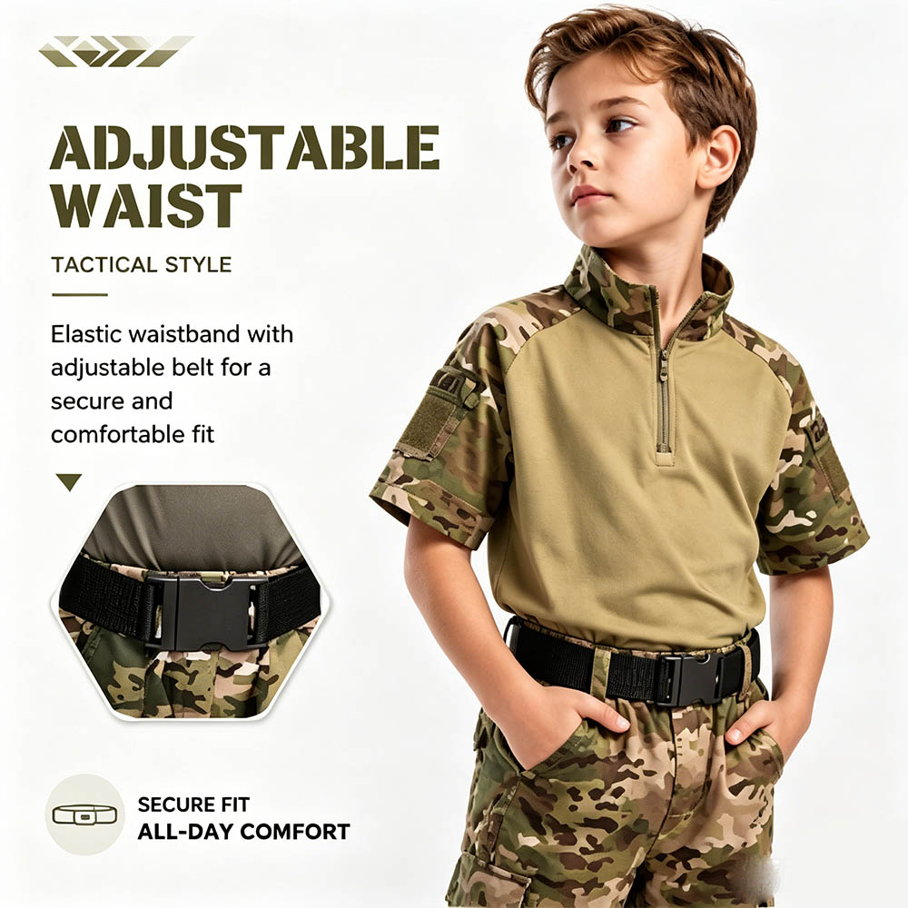 Kids Camouflage Tactical Frog  - Tactical Military Shirt Cargo 评论和价格