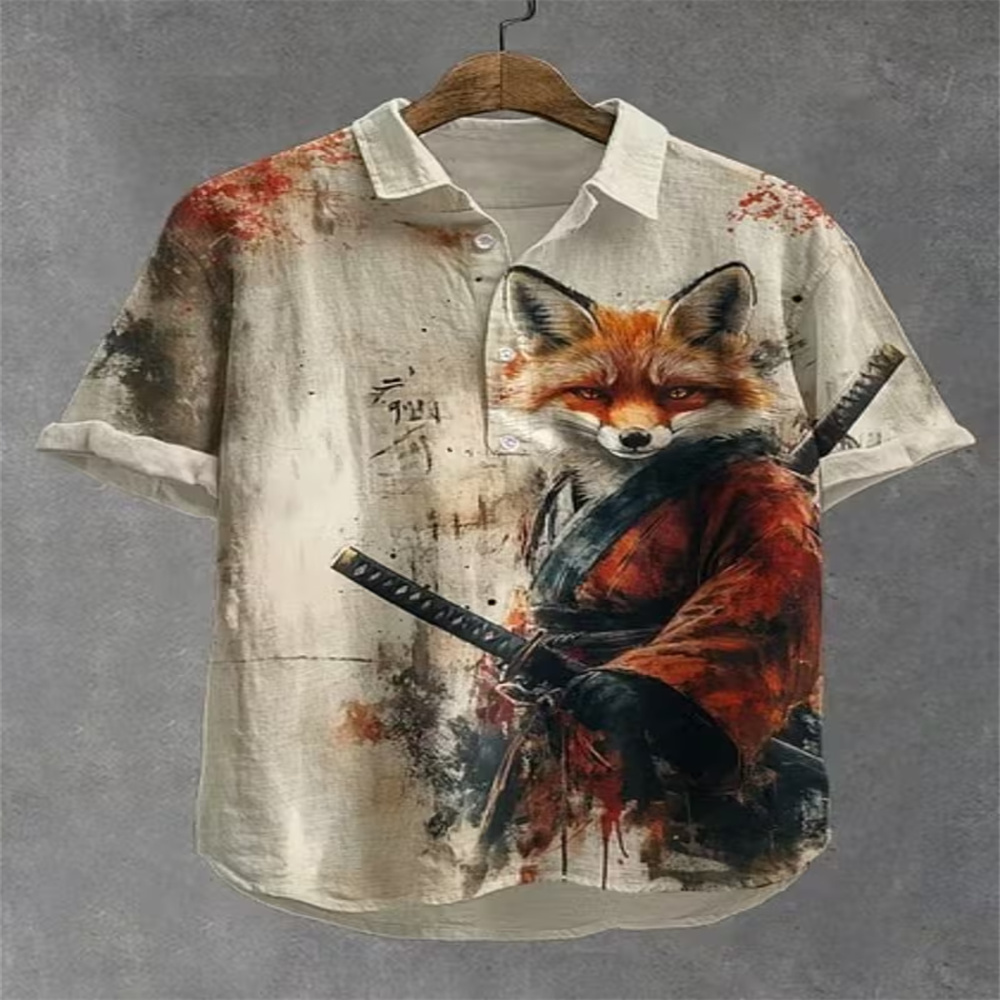 Men's Short Sleeve Polo Shirt  - Vintage Hawaiian Floral Shirt 评论和价格