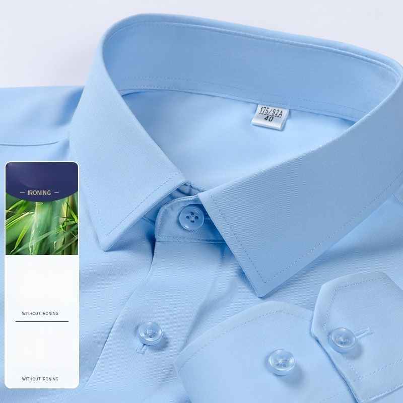 Men's Bamboo Fiber Long Sleeve - Breathable Bamboo Fiber Shirt Non Iron 评论和价格
