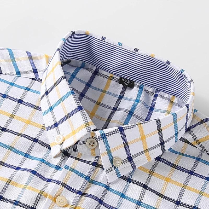 Men's 100% Cotton Shirts Long  - Oxford Cotton Casual Shirt Business 评论和价格