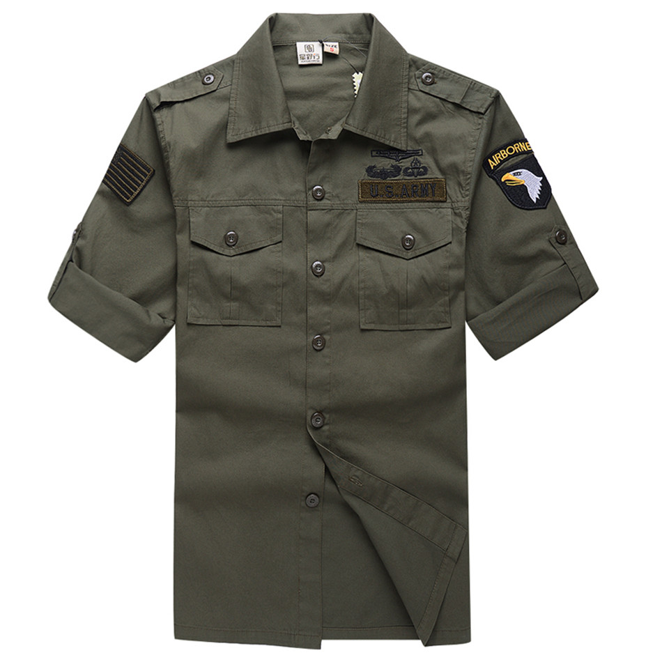 Men's Cotton Military Enthusia - Tactical Military Shirt Cargo 评论和价格