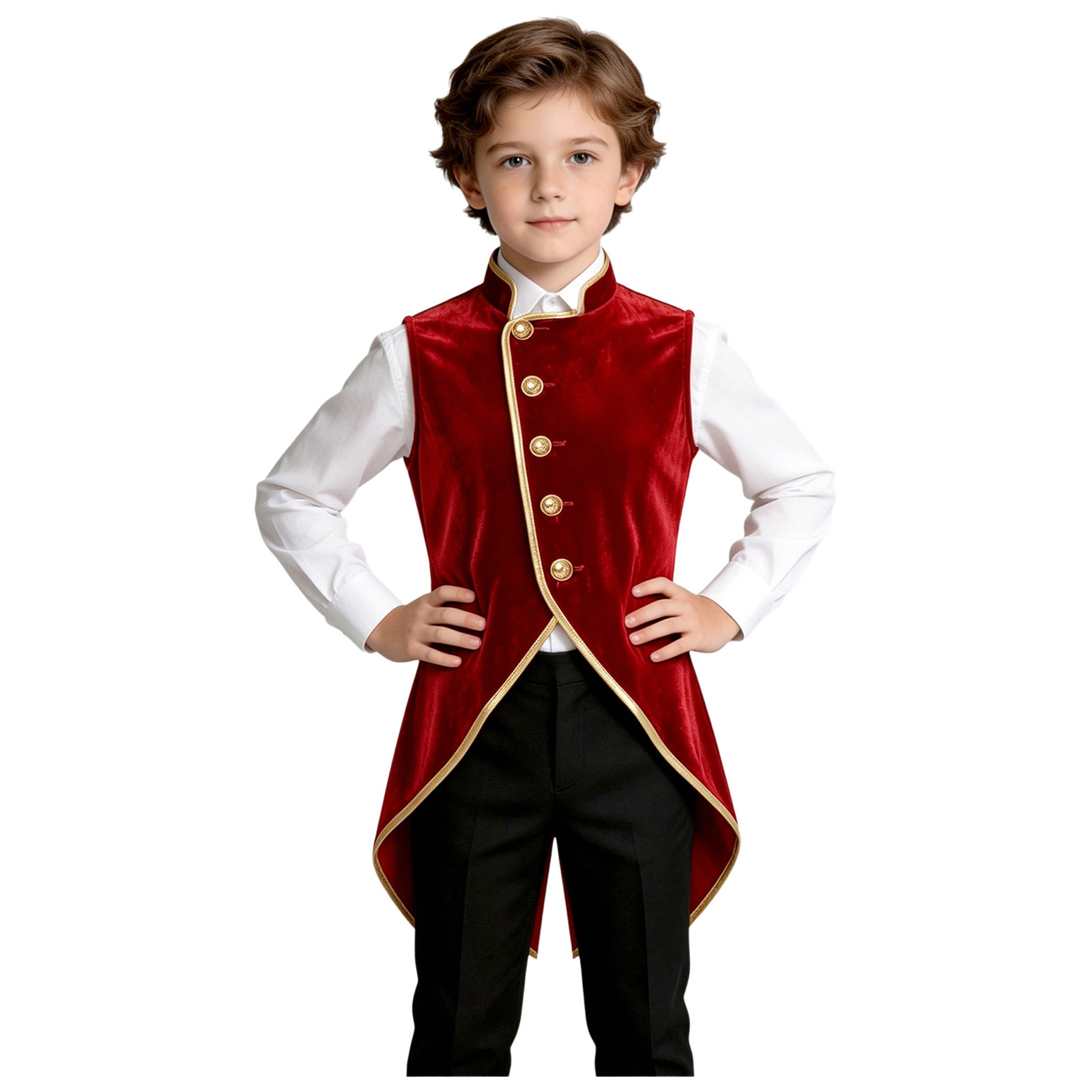 Boys Retro Medieval Velvet Tai - Jackets 评论和价格