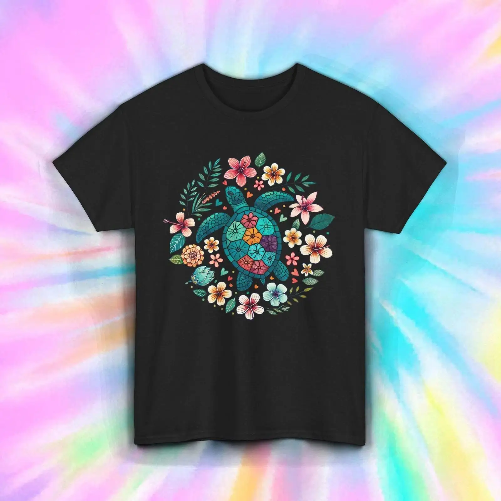 Floral Turtle T Shirt Mandala  - Vintage Hawaiian Floral Shirt 评论和价格