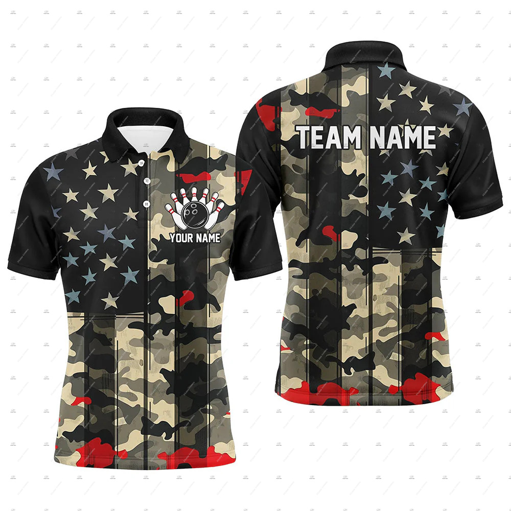 Custom Name Bowling Skull Flam - Short Sleeve Bowling Shirt Retro 评论和价格