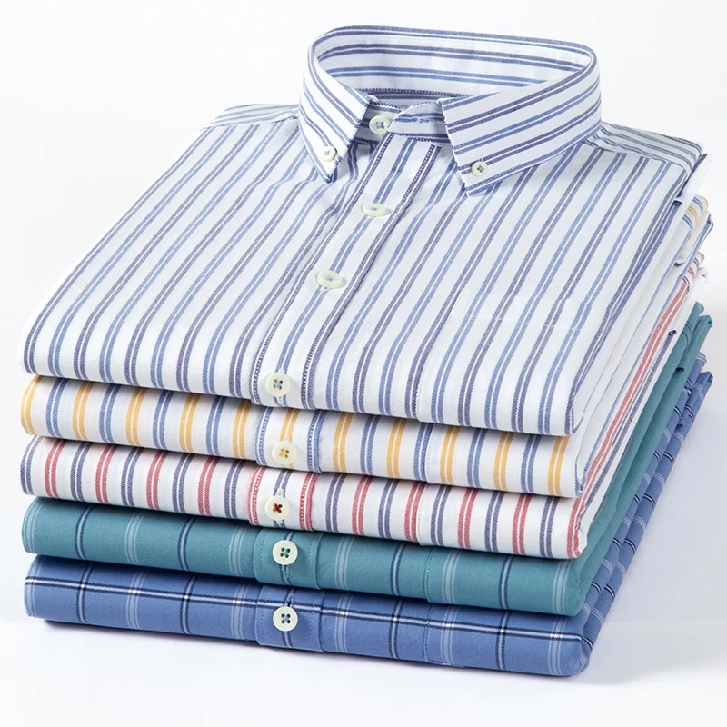 2023 New Pure Cotton Oxford Me - Oxford Cotton Casual Shirt Business 评论和价格