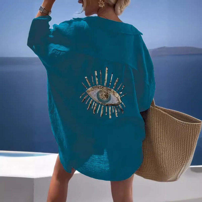 Spring Summer European Women C - Mens Linen Shirt Long Sleeve 评论和价格