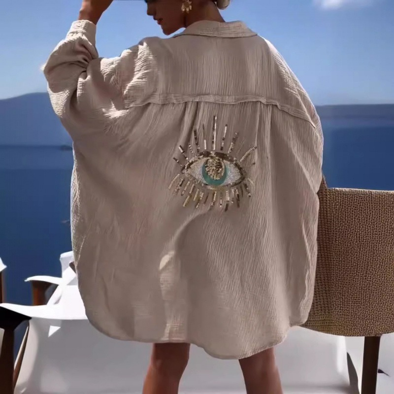Spring Summer European Women C - Mens Linen Shirt Long Sleeve 评论和价格