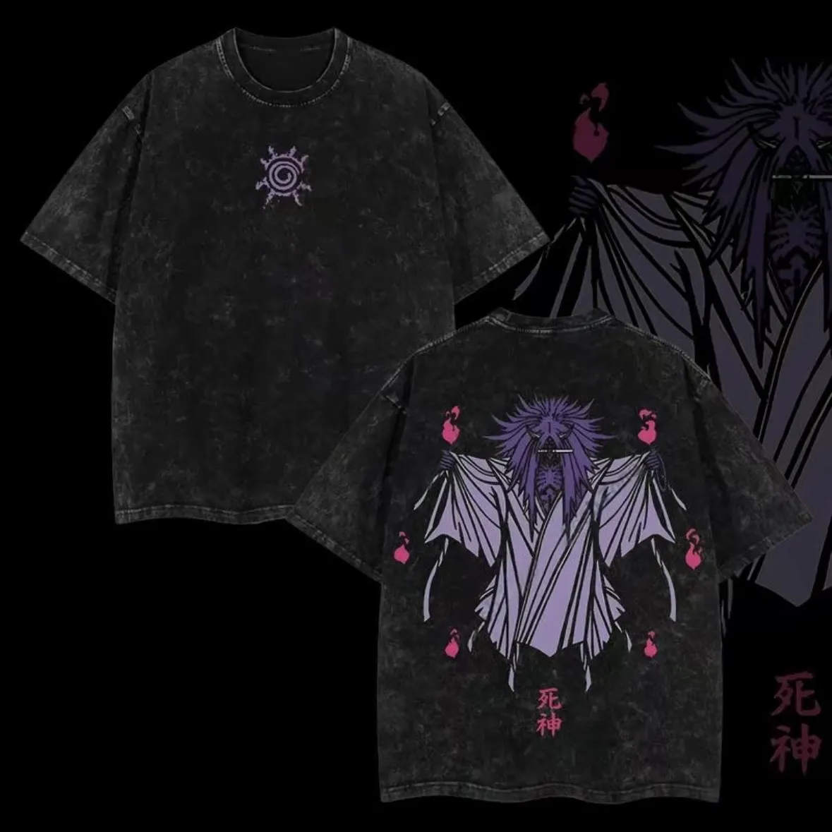 Shinigami T Shirt Naruto Reape - Acid Wash Vintage Graphic T Shirt 评论和价格